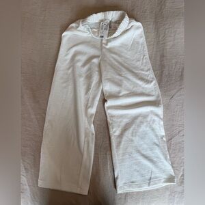 H&M White Textured Pants